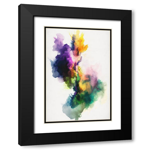 Vibrant Smoke Black Modern Wood Framed Art Print with Double Matting by Mauro