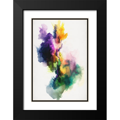 Vibrant Smoke Black Modern Wood Framed Art Print with Double Matting by Mauro