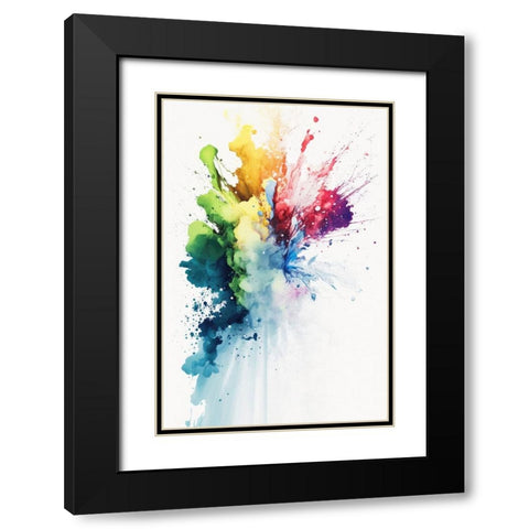 Bullet impact Black Modern Wood Framed Art Print with Double Matting by Mauro