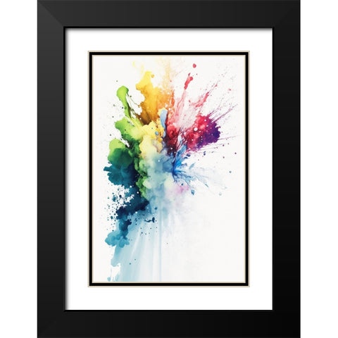 Bullet impact Black Modern Wood Framed Art Print with Double Matting by Mauro