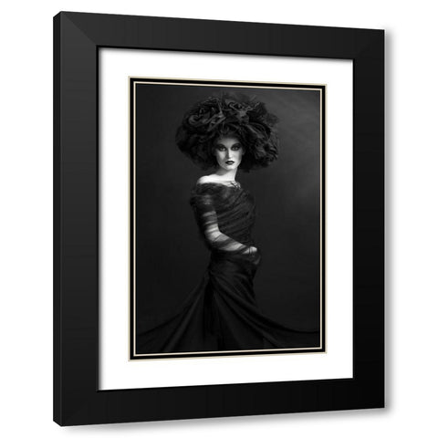 Nigh Black Modern Wood Framed Art Print with Double Matting by Smirnov, Sergei