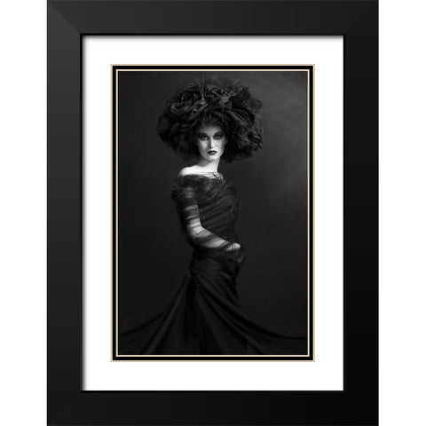 Nigh Black Modern Wood Framed Art Print with Double Matting by Smirnov, Sergei
