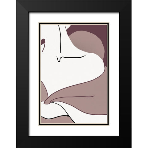 Shoulder Black Modern Wood Framed Art Print with Double Matting by Pictufy Studio II