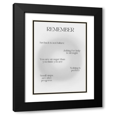 Motivational Aura Poster Black Modern Wood Framed Art Print with Double Matting by Amelie