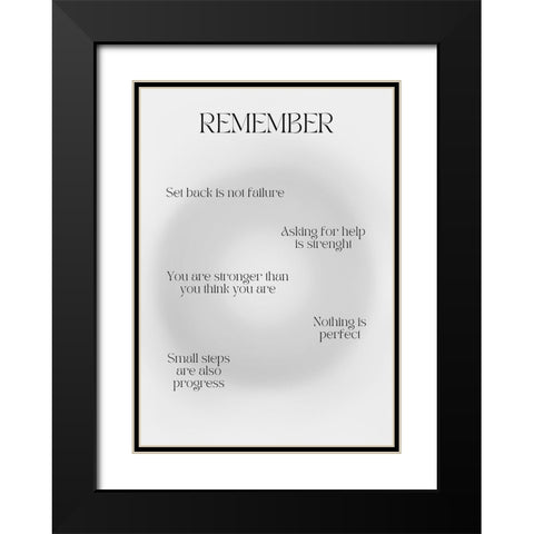 Motivational Aura Poster Black Modern Wood Framed Art Print with Double Matting by Amelie