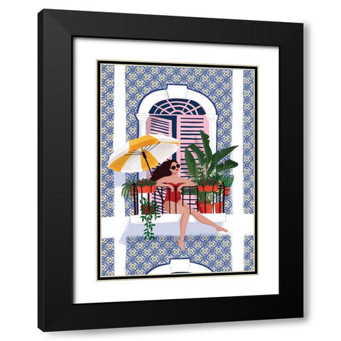 Catching the Sun Black Modern Wood Framed Art Print with Double Matting by Tomljanovic, Maja