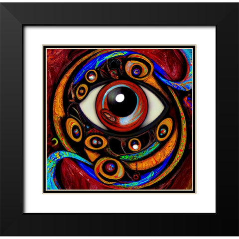 EyesX Black Modern Wood Framed Art Print with Double Matting by Baco, Velibor