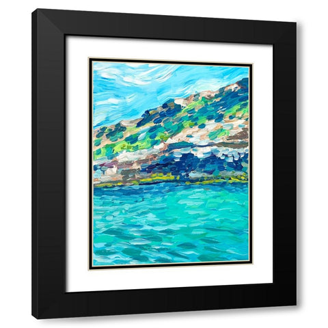 Palma Black Modern Wood Framed Art Print with Double Matting by Key and Sea