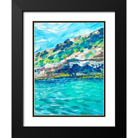 Palma Black Modern Wood Framed Art Print with Double Matting by Key and Sea