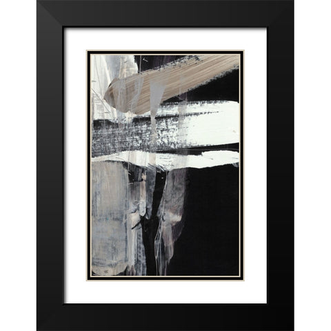 Falling Black Modern Wood Framed Art Print with Double Matting by Hobday, Dan