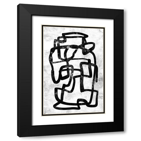 Storyline Black Modern Wood Framed Art Print with Double Matting by Hobday, Dan