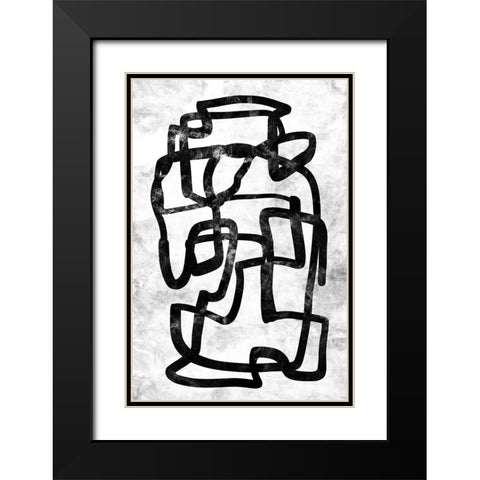 Storyline Black Modern Wood Framed Art Print with Double Matting by Hobday, Dan