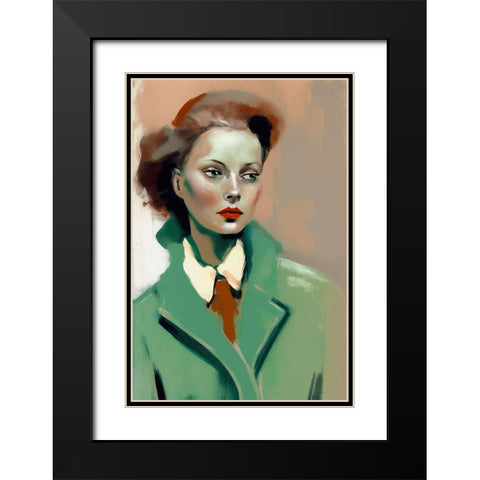 Agent Six Black Modern Wood Framed Art Print with Double Matting by Treechild