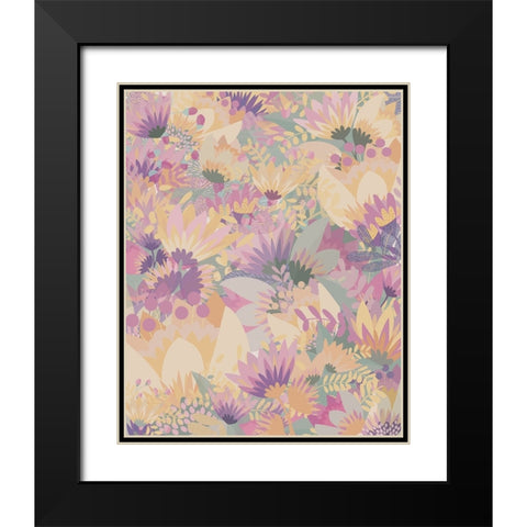 Scandi japandi flowers 1 Black Modern Wood Framed Art Print with Double Matting by Manovski, Sarah