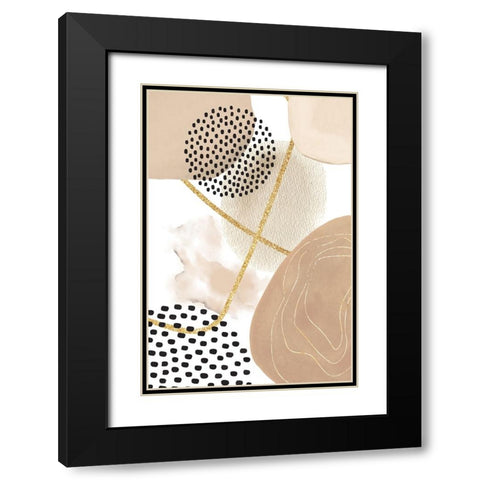 Jealous Beige-1 Black Modern Wood Framed Art Print with Double Matting by Moss, Sally Ann