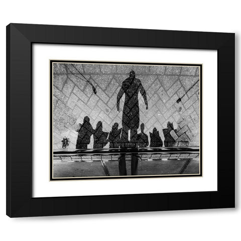 The Power Of The Song Black Modern Wood Framed Art Print with Double Matting by Stefan, Jacek