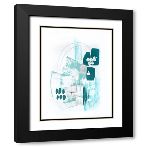 Abstract Mint 1 Black Modern Wood Framed Art Print with Double Matting by Storms, Alyson