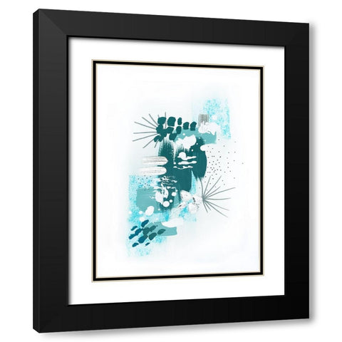 Abstract Mint 3 Black Modern Wood Framed Art Print with Double Matting by Storms, Alyson