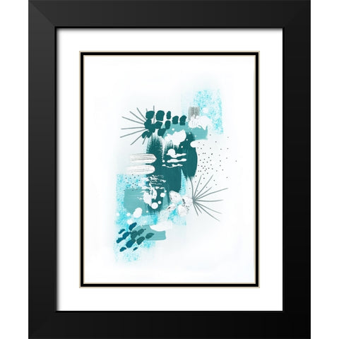 Abstract Mint 3 Black Modern Wood Framed Art Print with Double Matting by Storms, Alyson