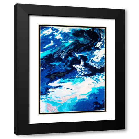 Bright Splash 1 Black Modern Wood Framed Art Print with Double Matting by Storms, Alyson
