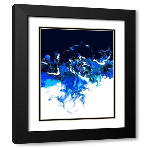Colorful Wave 2 Black Modern Wood Framed Art Print with Double Matting by Storms, Alyson