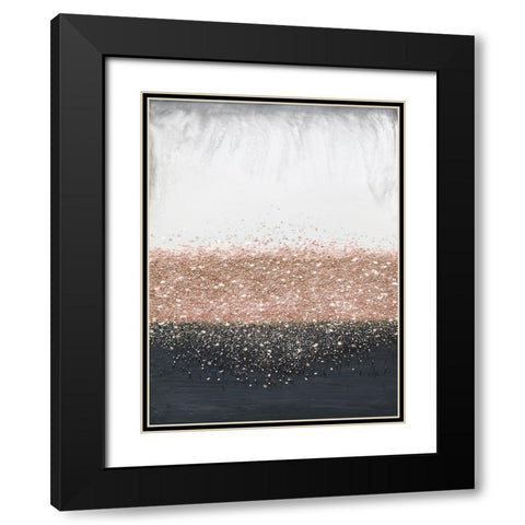 Crystal Rain Dusty Rose Black Modern Wood Framed Art Print with Double Matting by Storms, Alyson