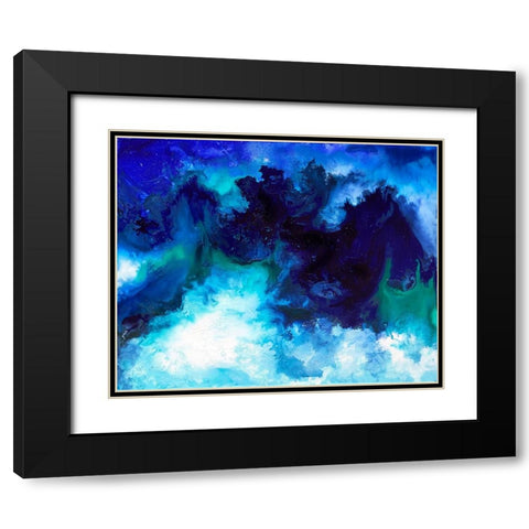 Deep Sea Black Modern Wood Framed Art Print with Double Matting by Storms, Alyson