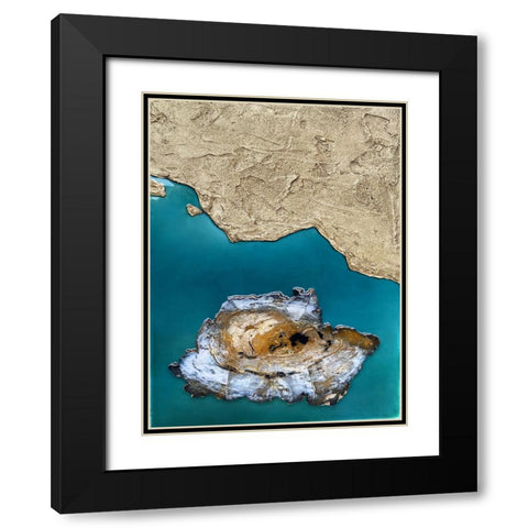 Elemental Earth Black Modern Wood Framed Art Print with Double Matting by Storms, Alyson