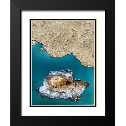 Elemental Earth Black Modern Wood Framed Art Print with Double Matting by Storms, Alyson