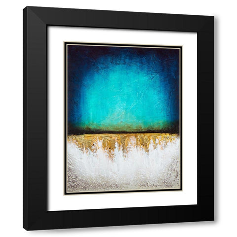 Frozen Reflection Black Modern Wood Framed Art Print with Double Matting by Storms, Alyson