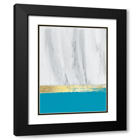 Granite Gold Black Modern Wood Framed Art Print with Double Matting by Storms, Alyson