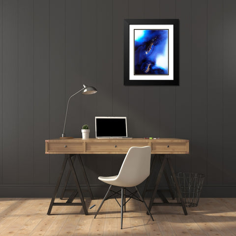 Indigo Expanse Black Modern Wood Framed Art Print with Double Matting by Storms, Alyson