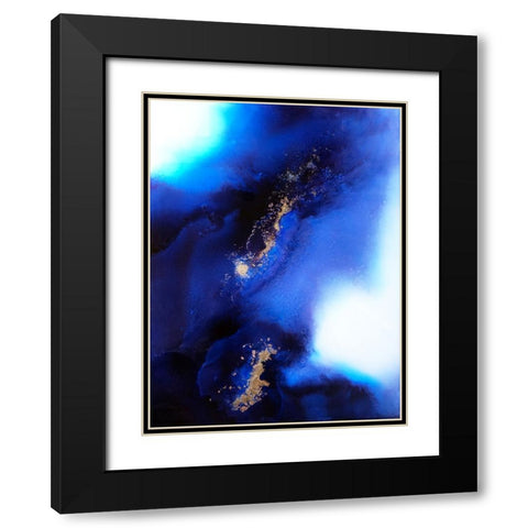 Indigo Expanse Black Modern Wood Framed Art Print with Double Matting by Storms, Alyson