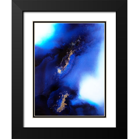 Indigo Expanse Black Modern Wood Framed Art Print with Double Matting by Storms, Alyson