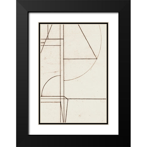 Minmod No2 Black Modern Wood Framed Art Print with Double Matting by Hobday, Dan