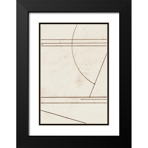 Minmod No1 Black Modern Wood Framed Art Print with Double Matting by Hobday, Dan