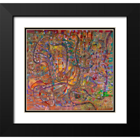 Dystopia Black Modern Wood Framed Art Print with Double Matting by Loebelsohn, Alise