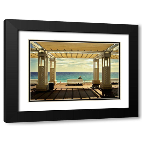 Le Macditerranace Black Modern Wood Framed Art Print with Double Matting by Schuurmans, Wim
