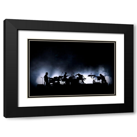 The Band. Black Modern Wood Framed Art Print with Double Matting by Lenne, Thomas