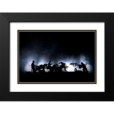 The Band. Black Modern Wood Framed Art Print with Double Matting by Lenne, Thomas