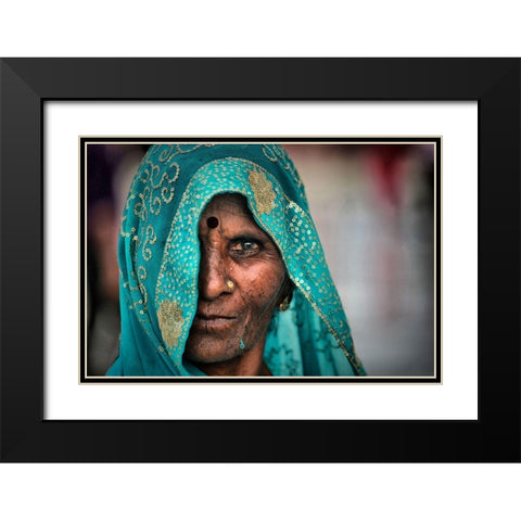 Monsoon Black Modern Wood Framed Art Print with Double Matting by Gebbia, Salvatore