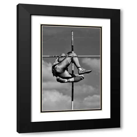 A Cross In The Sky Black Modern Wood Framed Art Print with Double Matting by Kravanja, Jure