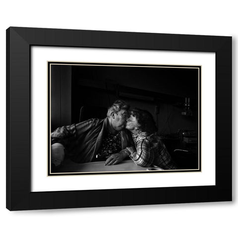 Love Black Modern Wood Framed Art Print with Double Matting by Eisele, Stefan