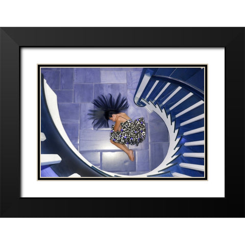 Violet Black Modern Wood Framed Art Print with Double Matting by Repelnig, Hans