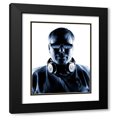 Linel 1 Black Modern Wood Framed Art Print with Double Matting by Damsten, Petri
