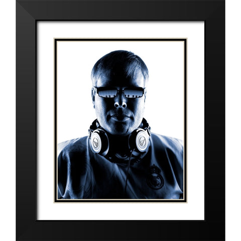 Linel 1 Black Modern Wood Framed Art Print with Double Matting by Damsten, Petri