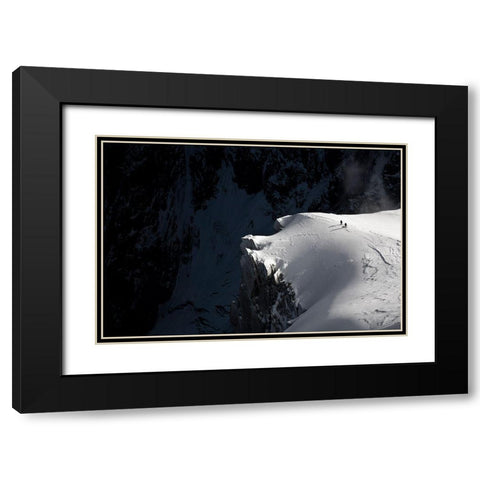 Alpinists Black Modern Wood Framed Art Print with Double Matting by Shu, Tristan