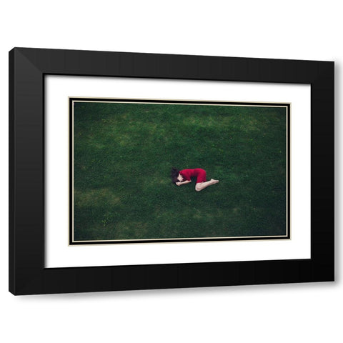 Untitled Black Modern Wood Framed Art Print with Double Matting by Koshutina, Tatiana