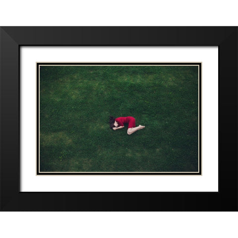 Untitled Black Modern Wood Framed Art Print with Double Matting by Koshutina, Tatiana