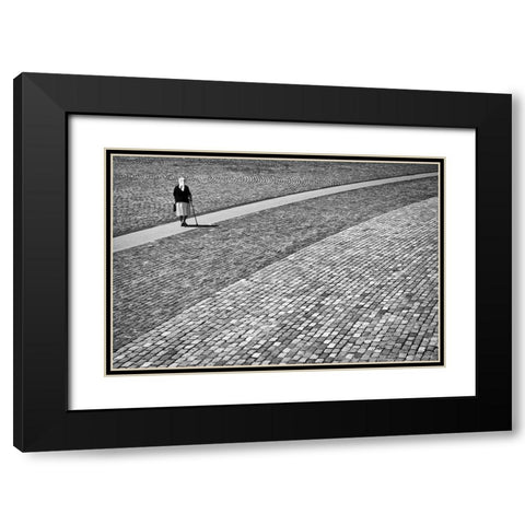 Way Of Life Black Modern Wood Framed Art Print with Double Matting by Balenzategui, Kike